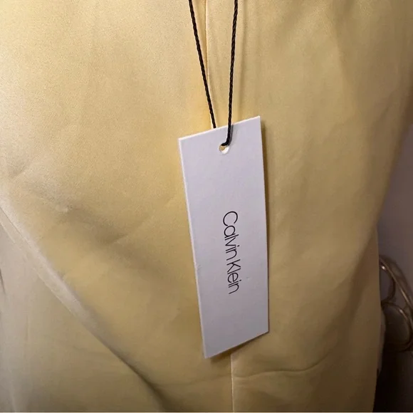Calvin Klein Lemon Slip Dress Size 10 NWT - Picture 8 of 11